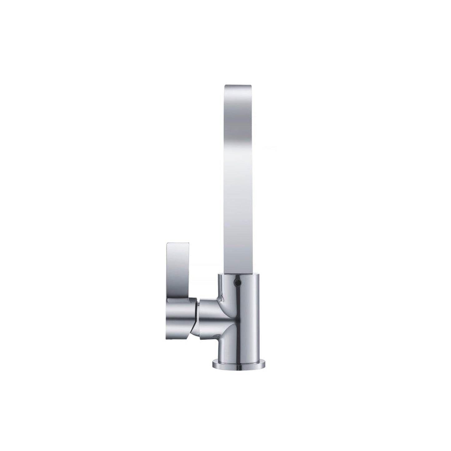 Flusso Faucets Serie 145 10" Single-Hole Chrome Solid Brass Deck-Mounted Sink Faucet With Swivel Spout