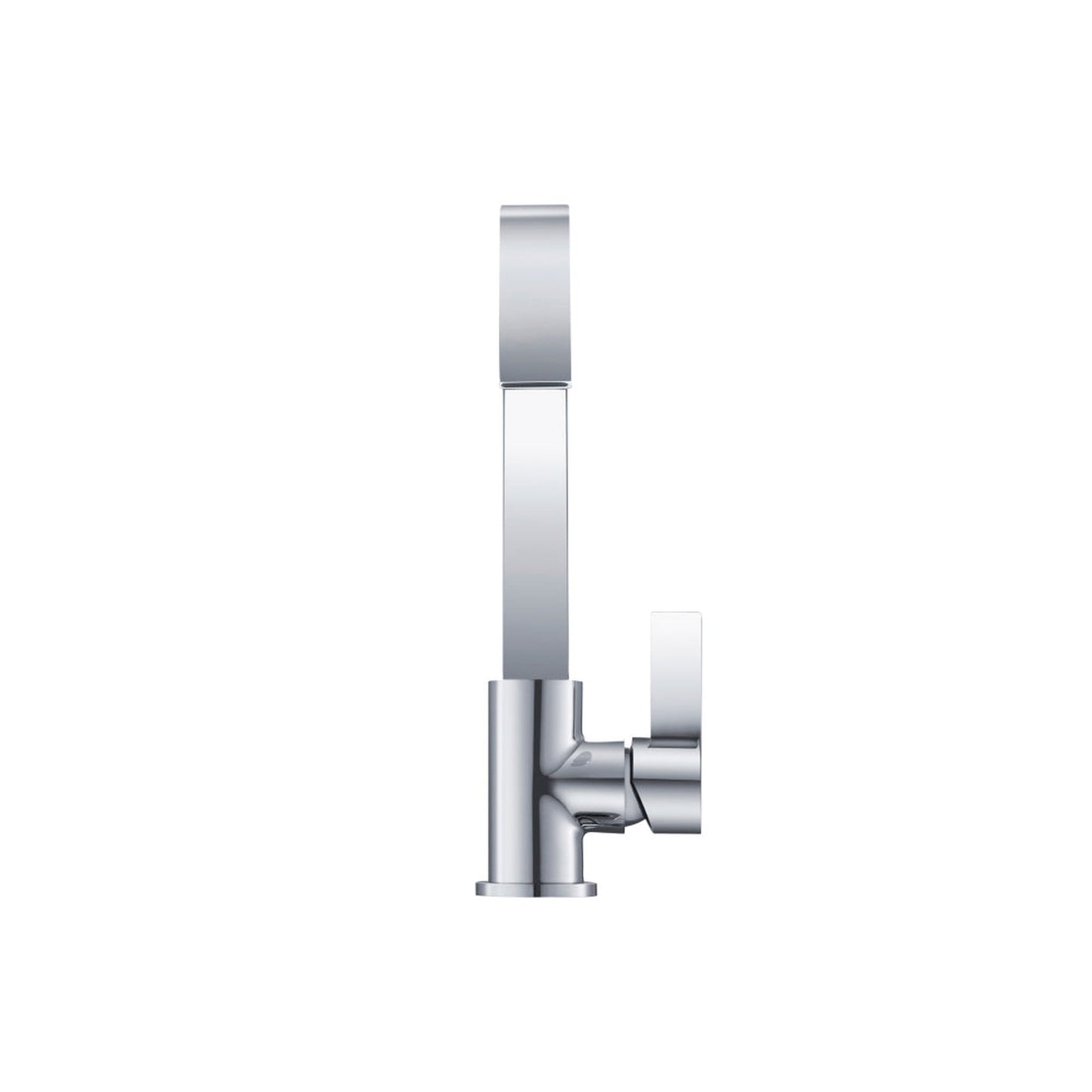 Flusso Faucets Serie 145 10" Single-Hole Chrome Solid Brass Deck-Mounted Sink Faucet With Swivel Spout