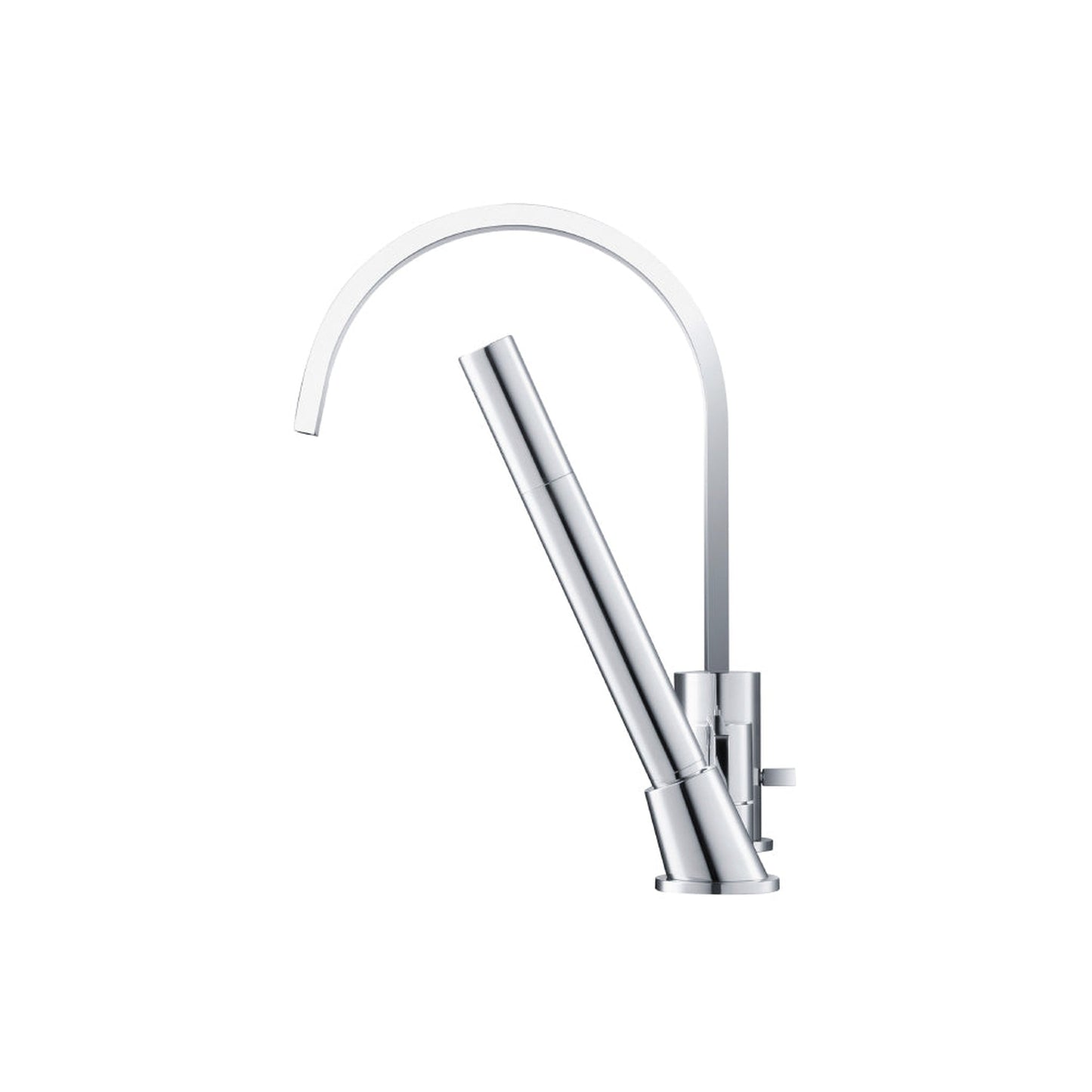 Flusso Faucets Serie 145 12" Four-Hole Chrome Solid Brass Deck-Mounted Roman Bathtub Faucet With Hand Shower