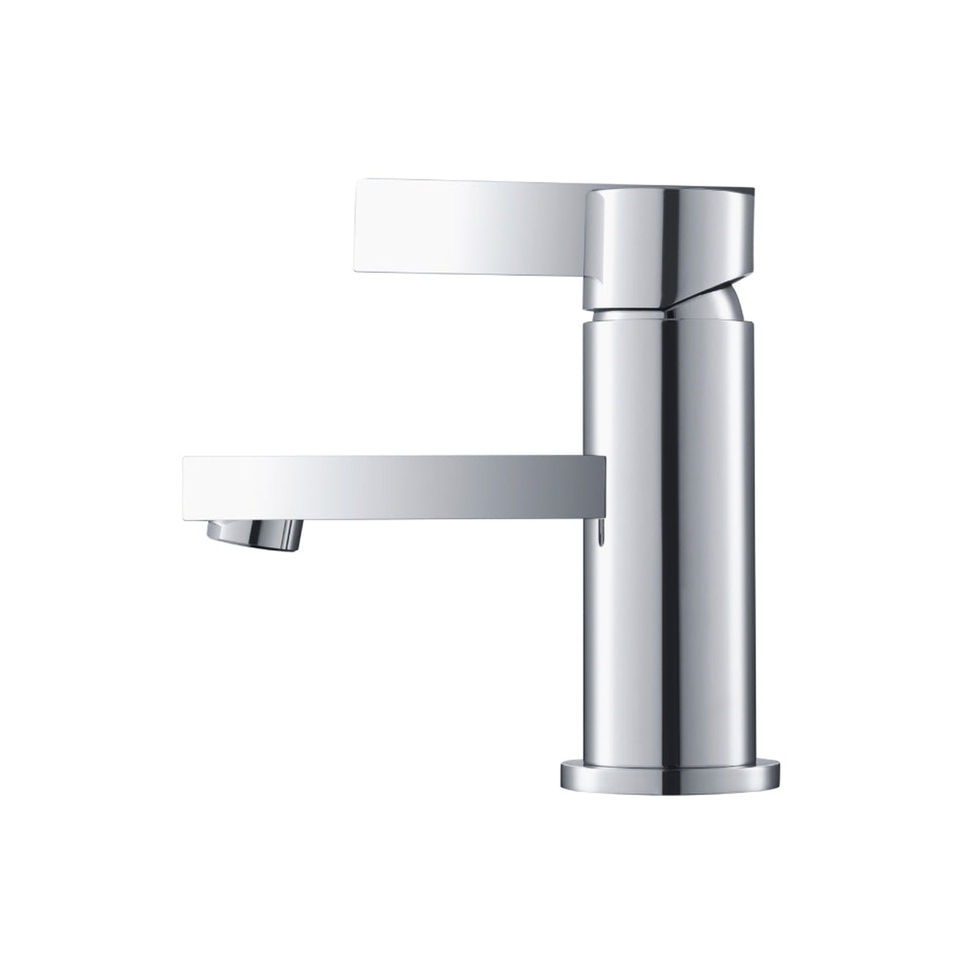 Flusso Faucets Serie 145 6" Single-Hole Chrome Deck-Mounted Bathroom Sink Faucet With Pop-Up Drain