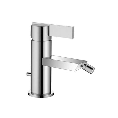 Flusso Faucets Serie 145 6" Single-Hole Chrome Solid Brass Bidet Faucet With Drain