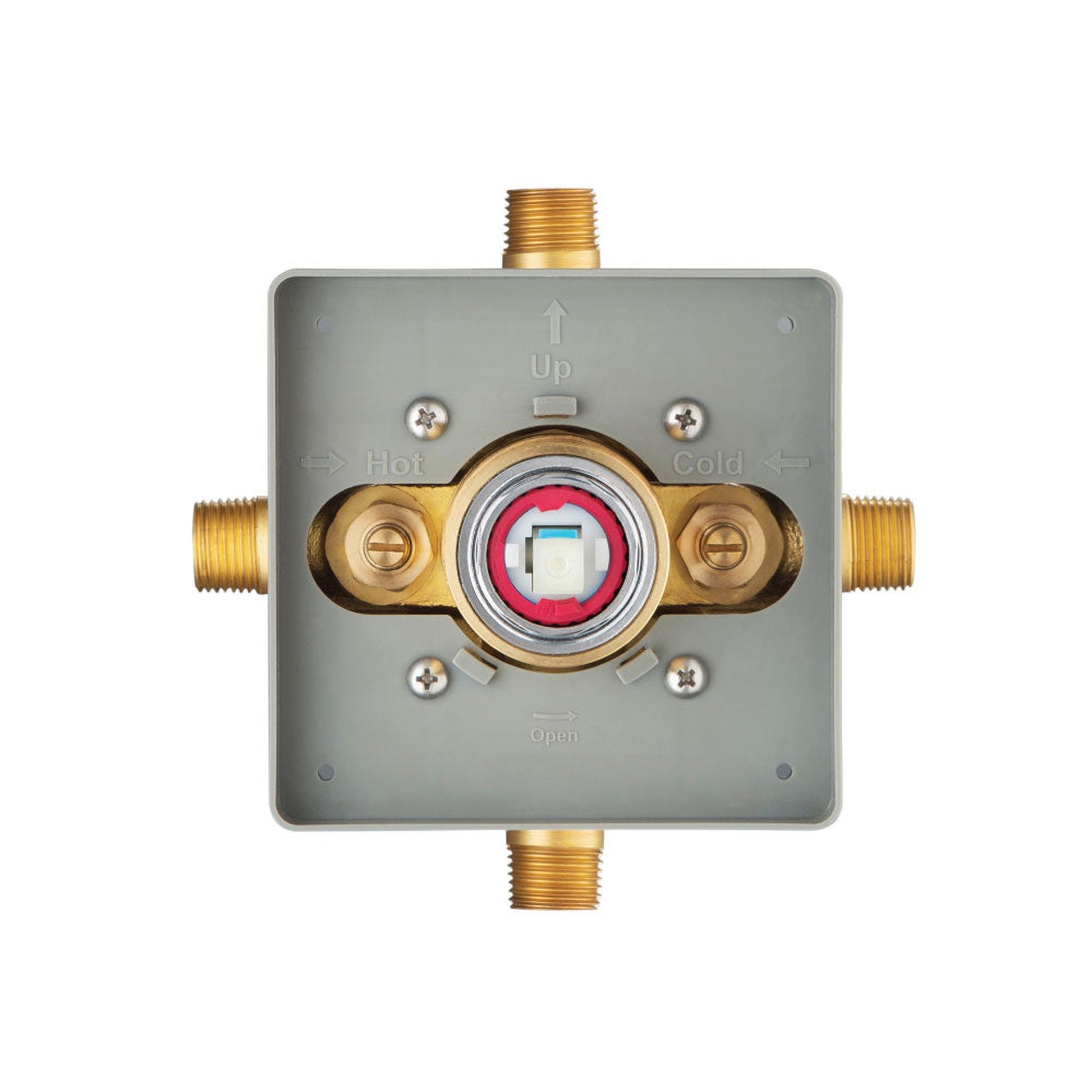 Flusso Faucets Serie 145 8" Chrome Shower Trim Set With 1-Output Pressure Balance Valve