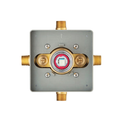 Flusso Faucets Serie 145 8" Chrome Shower Trim Set With 1-Output Pressure Balance Valve