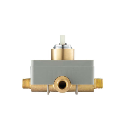 Flusso Faucets Serie 145 8" Chrome Tub / Shower Trim Set With 2-Output Pressure Balance Valve And 2-Way Diverter