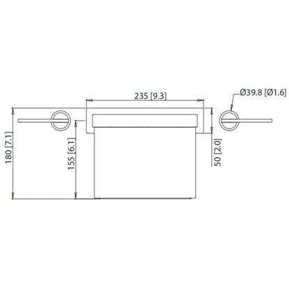 Flusso Faucets Serie 145 9" Three-Hole Chrome Deck-Mounted Cascade / Sheet Flow Waterfall Roman Bathtub Faucet With Valve Set