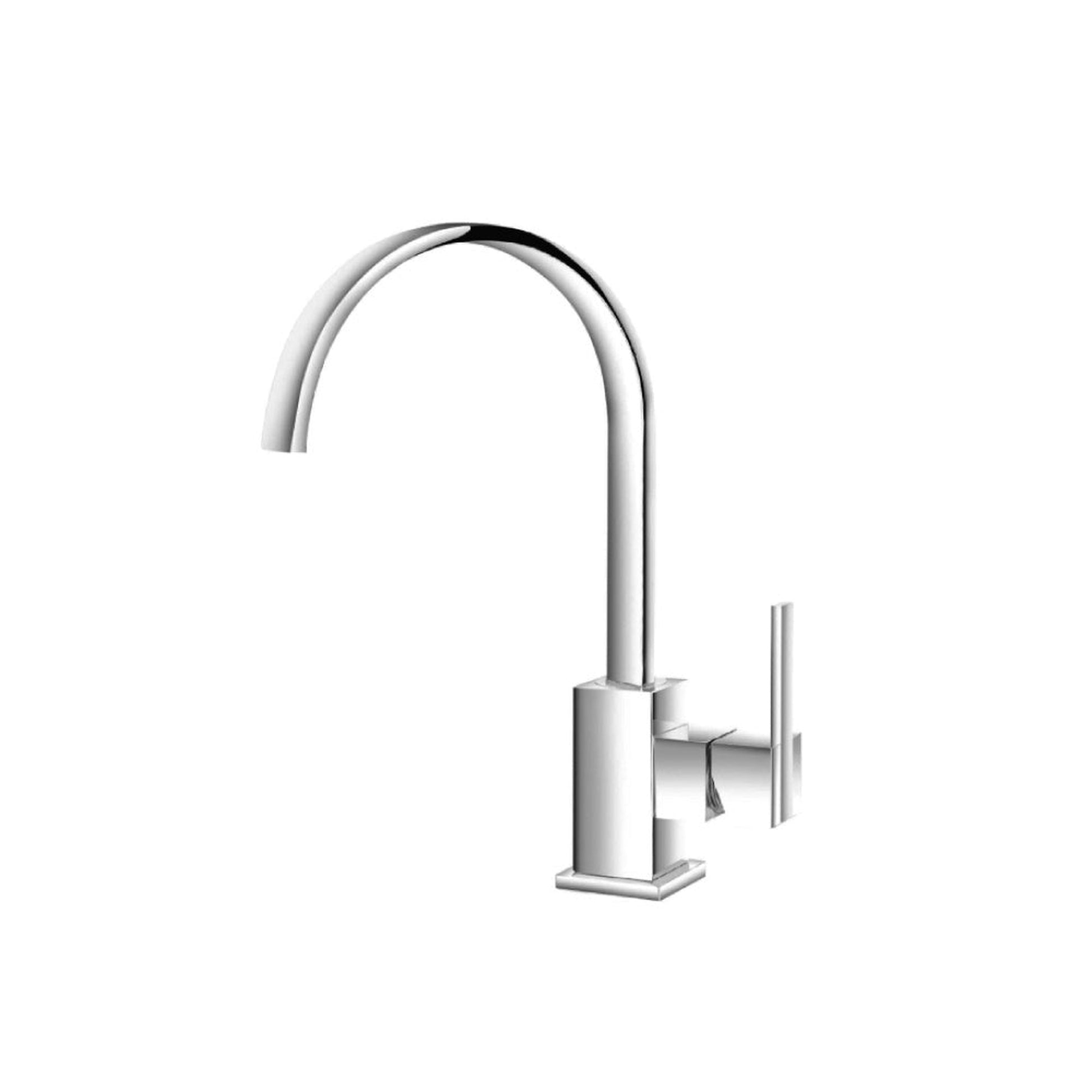Flusso Faucets Serie 150 10" Single-Hole Chrome Solid Brass Deck-Mounted Bathroom Bar Sink Faucet With Swivel Spout