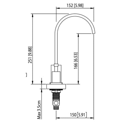 Flusso Faucets Serie 150 10" Three-Hole Chrome Solid Brass Deck-Mounted Widespread Bathroom Sink Faucet With Overflow Pop-Up Drain