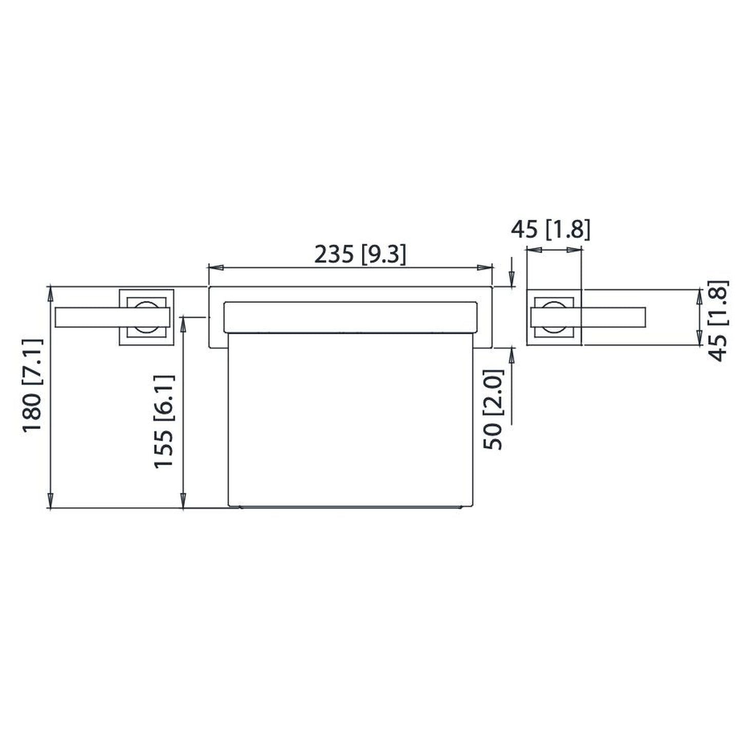 Flusso Faucets Serie 150 13" Three-Hole Chrome Deck-Mounted Cascade / Sheet Flow Waterfall Roman Bathtub Faucet With Valve Set