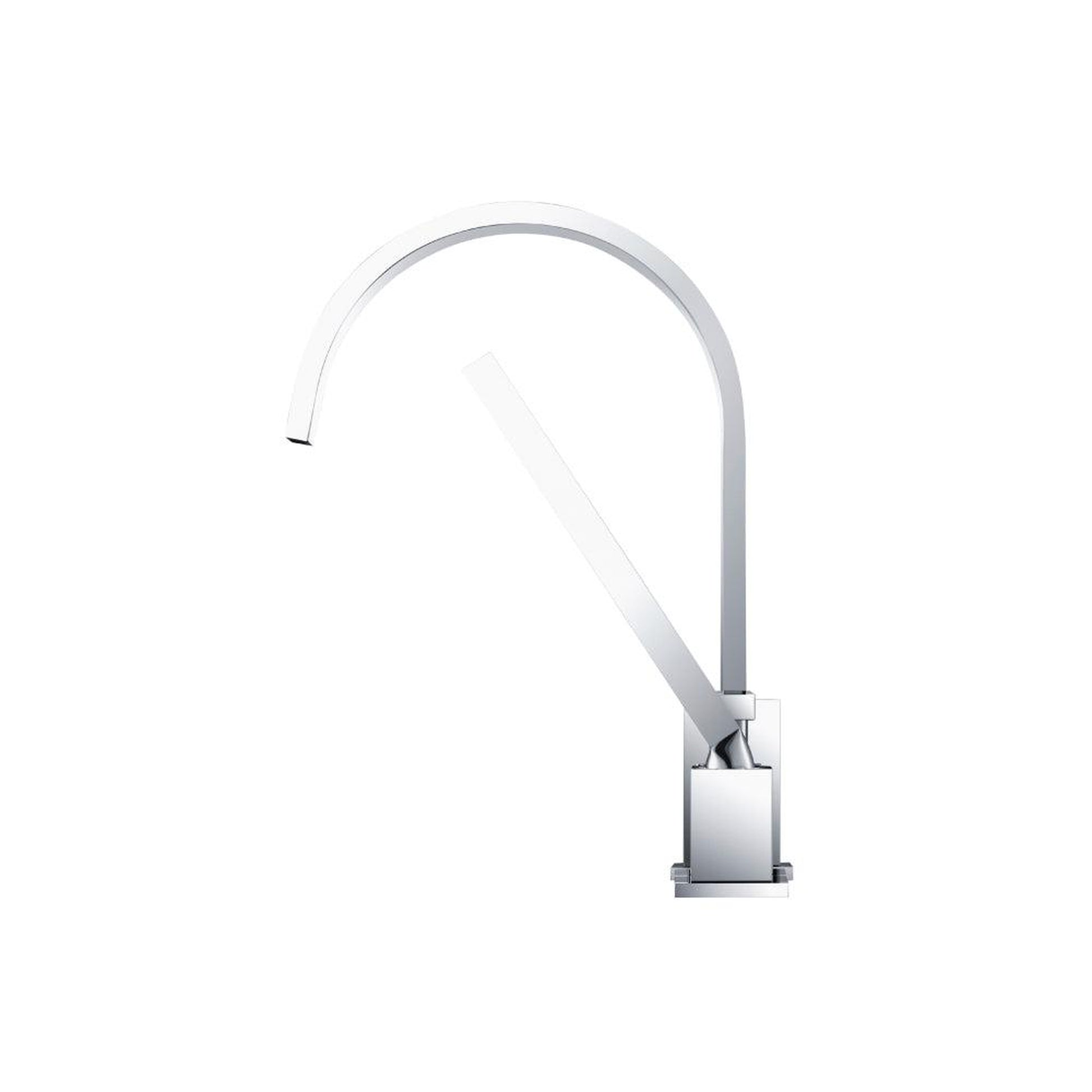 Flusso Faucets Serie 150 14" Four-Hole Chrome Solid Brass Deck-Mounted Roman Bathtub Faucet With Hand Shower