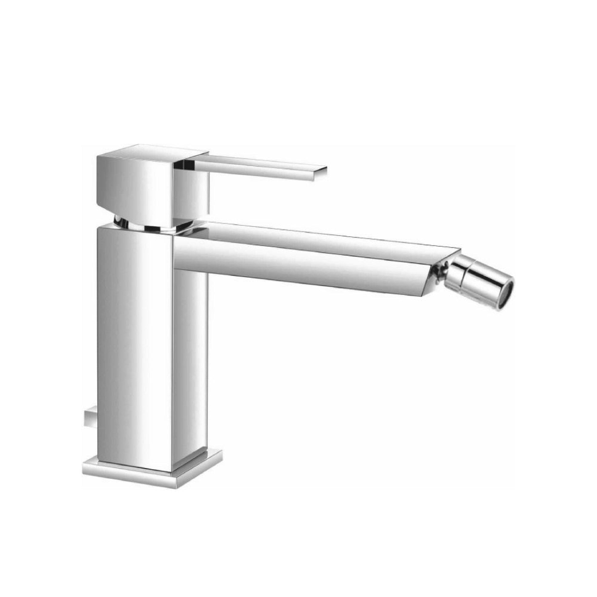 Flusso Faucets Serie 150 5" Single-Hole Chrome Solid Brass Bidet Faucet With Drain
