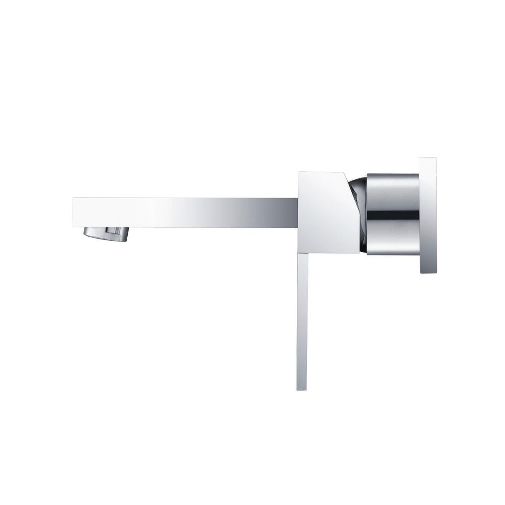 Flusso Faucets Serie 150 7" Two-Hole Chrome Wall-Mounted Bathroom Sink Faucet With Rough In Valve