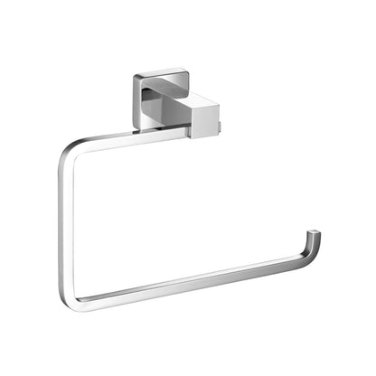 Flusso Faucets Serie 150 8" Chrome Solid Brass Wall-Mounted Bathroom Towel Ring