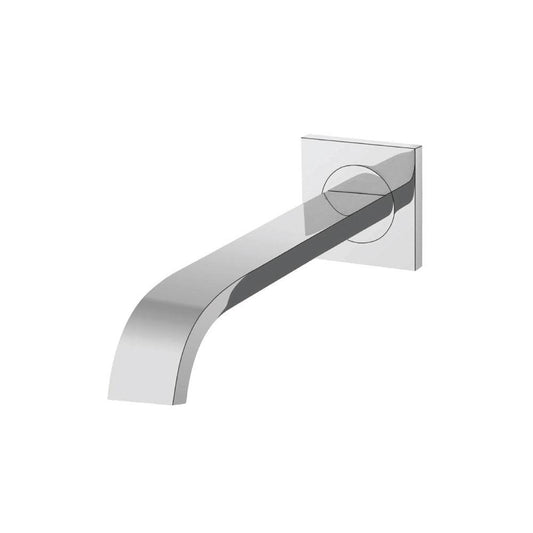 Flusso Faucets Serie 150 8" Single-Hole Chrome Solid Brass Wall-Mounted Non-Diverting Bathtub Spout