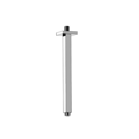 Flusso Faucets Serie 160 12" Brushed Nickel PVD Solid Brass Ceiling-Mounted Shower Arm With Adjustable Sliding Flange