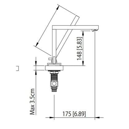 Flusso Faucets Serie 160 14" Four-Hole Brushed Nickel PVD Solid Brass Deck-Mounted Roman Bathtub Faucet With Hand Shower