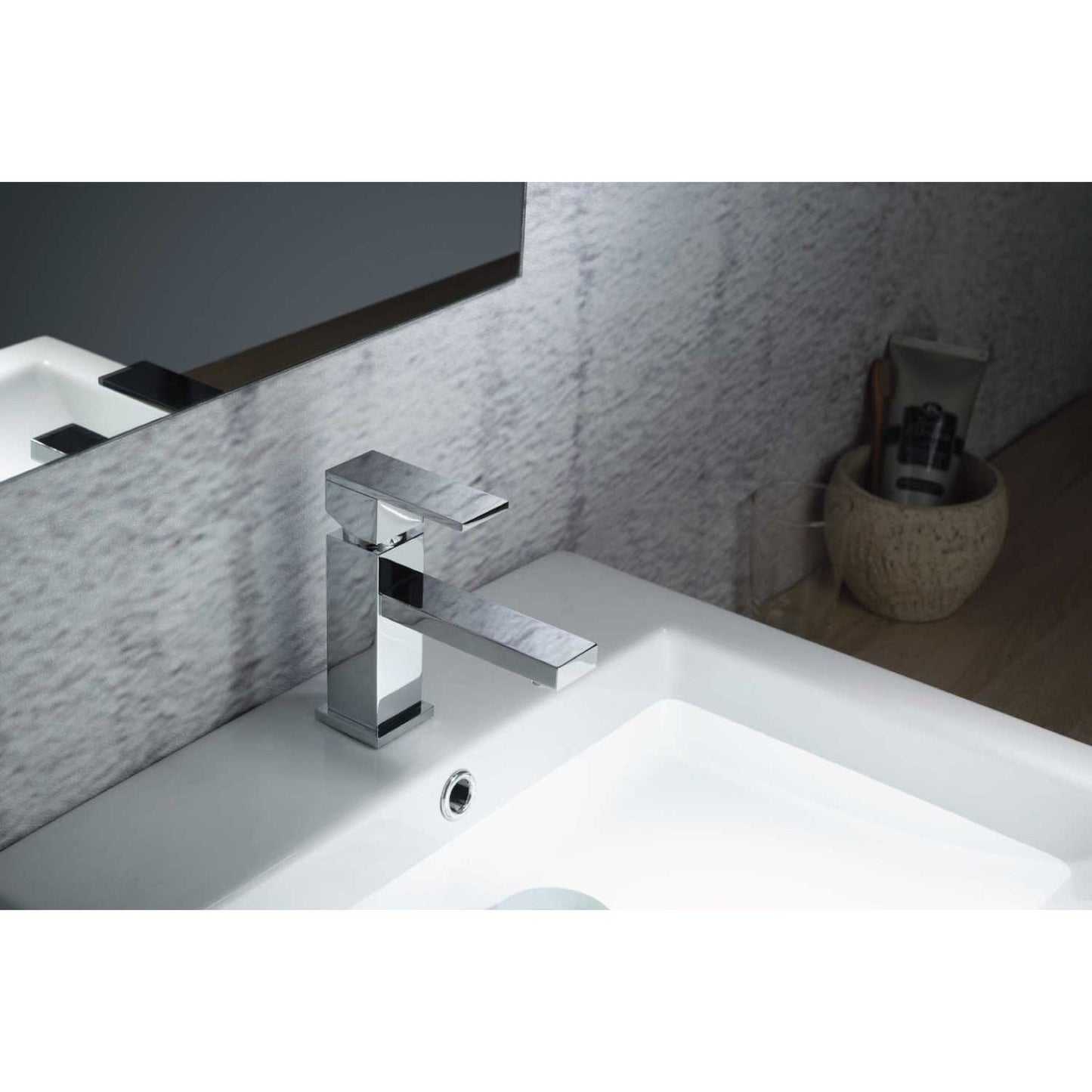 Flusso Faucets Serie 160 160.1050MB 6" Single-Hole Matte Black Deck-Mounted Bathroom Sink Faucet With Pop-Up Drain