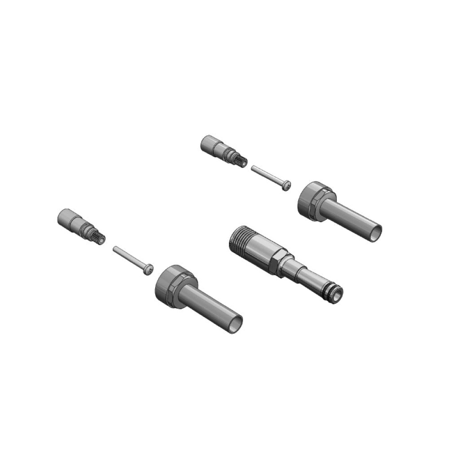 Flusso Faucets Serie 160 160.1900ECP Chrome Wall-Mounted Bathroom Sink Faucet Valve Extension Kit
