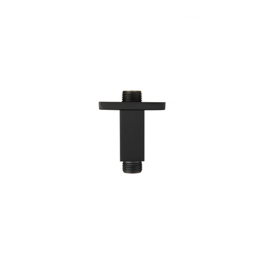 Flusso Faucets Serie 160 2" Matte Black Solid Brass Ceiling-Mounted Shower Arm With Adjustable Sliding Flange