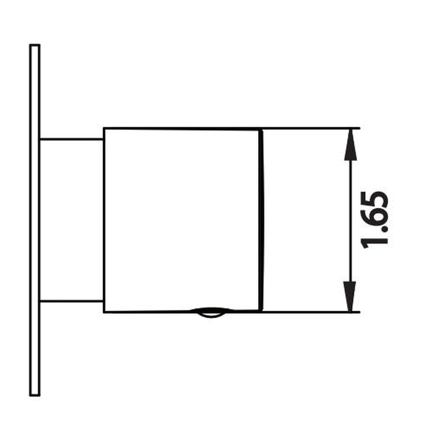 Flusso Faucets Serie 160 3" Brushed Nickel PVD Wall Mounted Shower Faucet Trim With 0.75" Single-Output NPT Female Connection Volume Control Valve