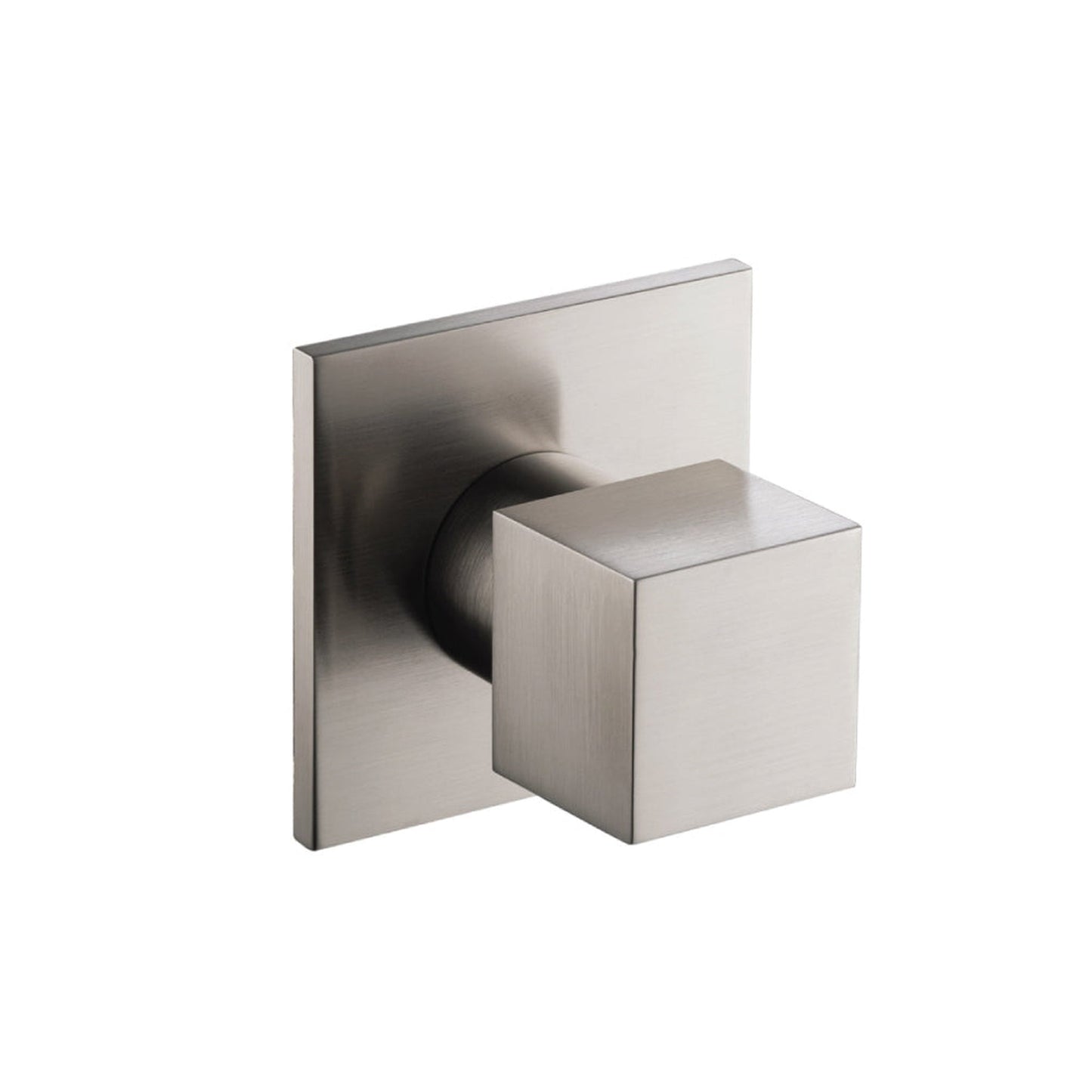 Flusso Faucets Serie 160 3" Brushed Nickel PVD Wall Mounted Shower Faucet Trim With 0.75" Single-Output NPT Female Connection Volume Control Valve