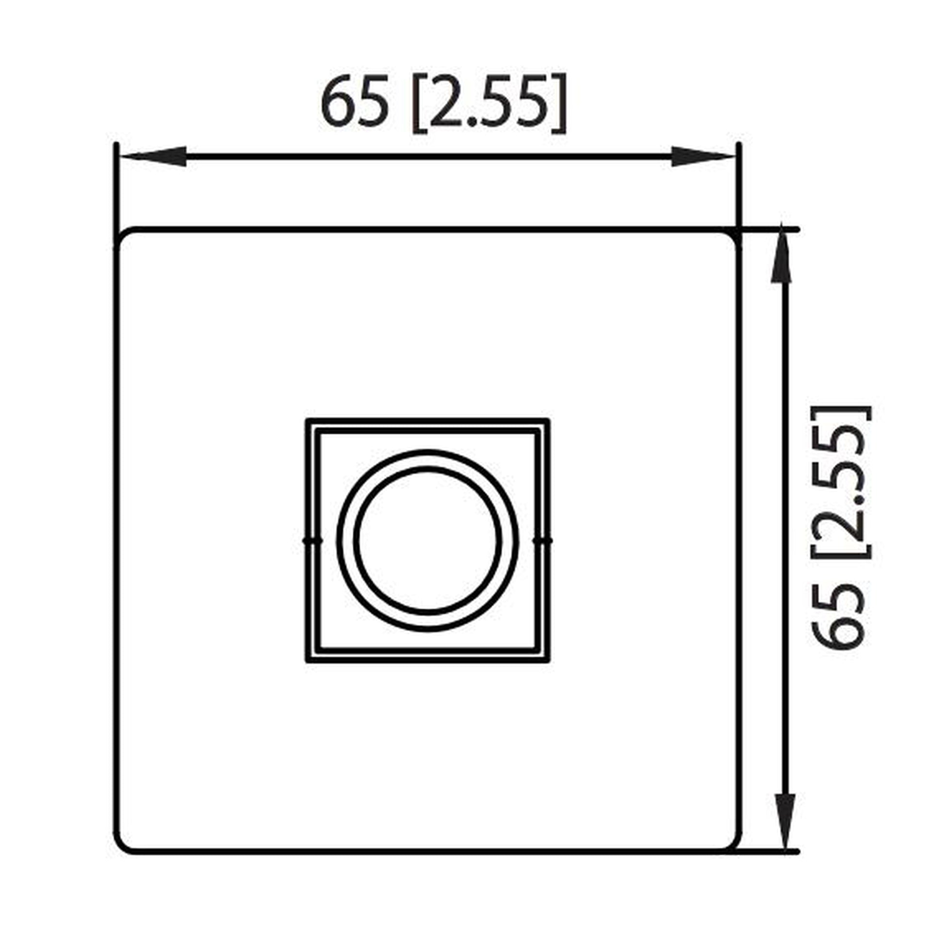Flusso Faucets Serie 160 6" Brushed Nickel PVD Solid Brass Ceiling-Mounted Shower Arm With Adjustable Sliding Flange