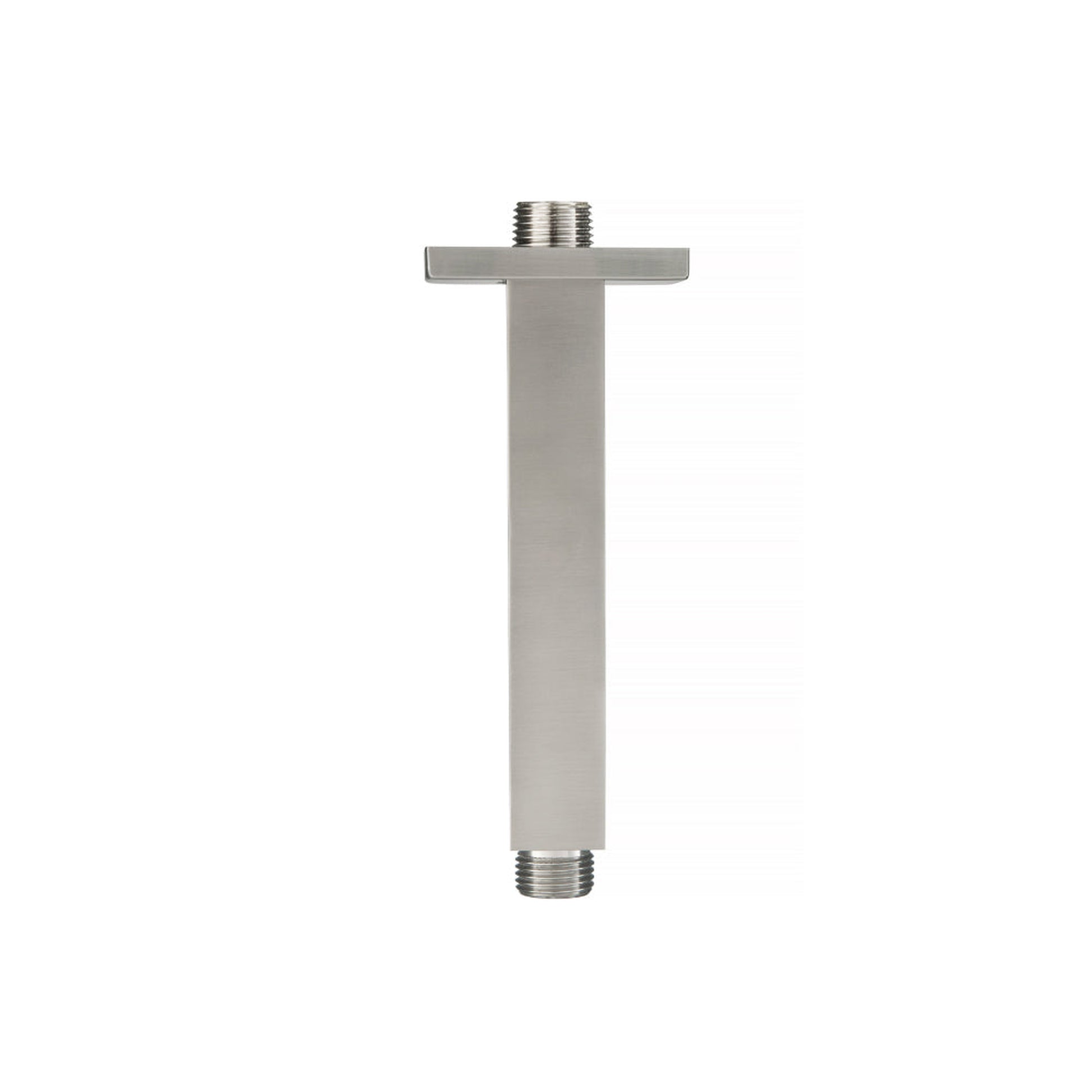 Flusso Faucets Serie 160 6" Brushed Nickel PVD Solid Brass Ceiling-Mounted Shower Arm With Adjustable Sliding Flange