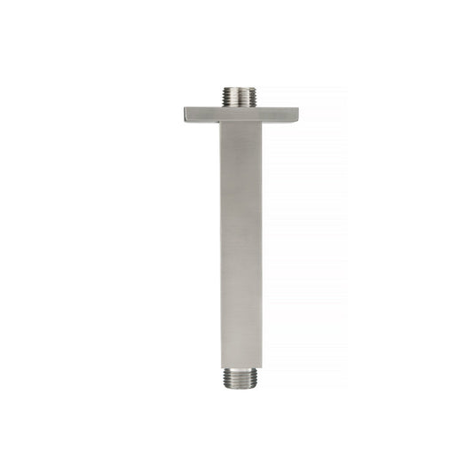 Flusso Faucets Serie 160 6" Brushed Nickel PVD Solid Brass Ceiling-Mounted Shower Arm With Adjustable Sliding Flange