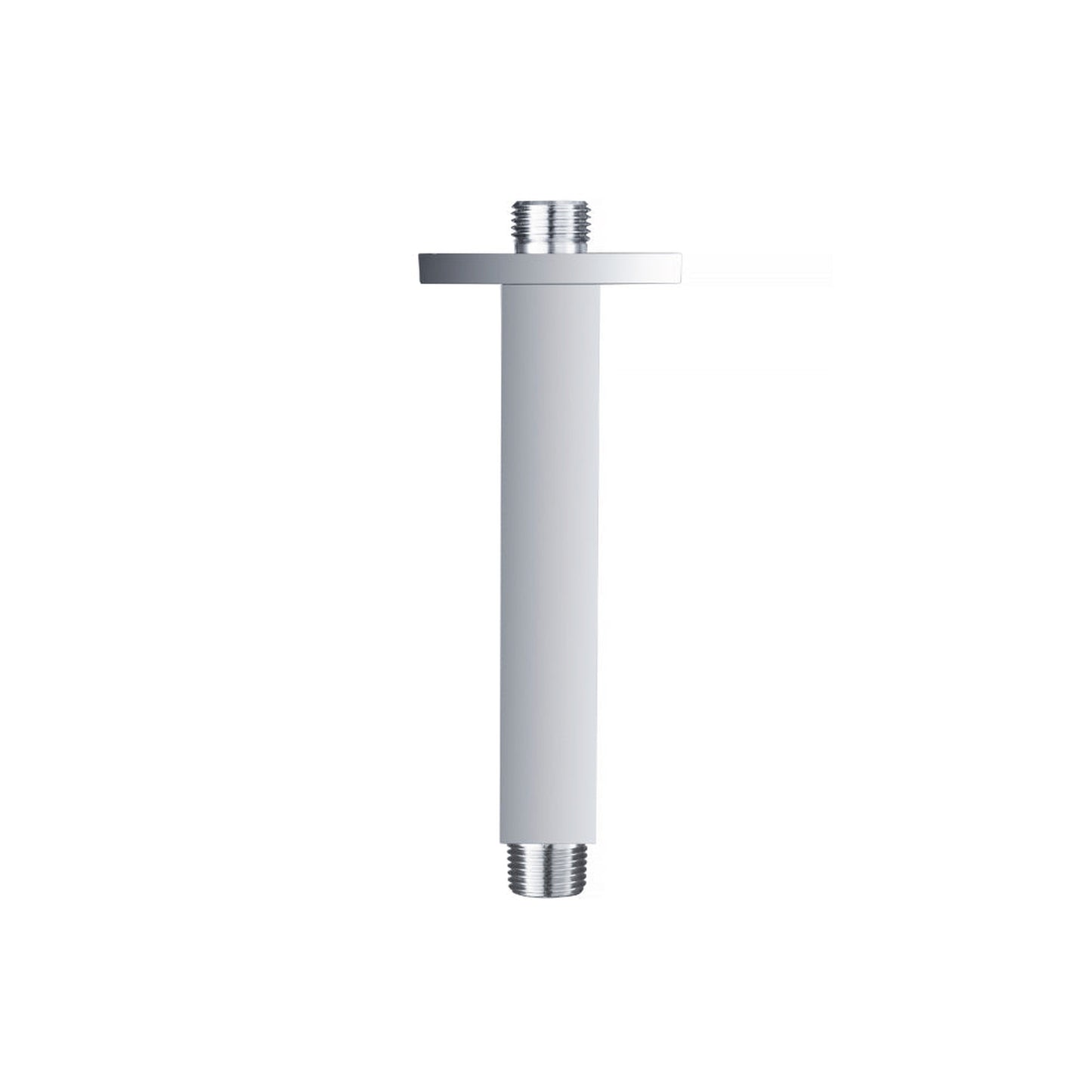 Flusso Faucets Serie 160 6" Chrome Solid Brass Ceiling-Mounted Shower Arm With Adjustable Sliding Flange