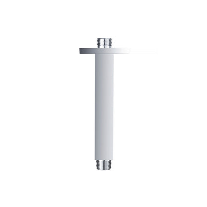 Flusso Faucets Serie 160 6" Chrome Solid Brass Ceiling-Mounted Shower Arm With Adjustable Sliding Flange