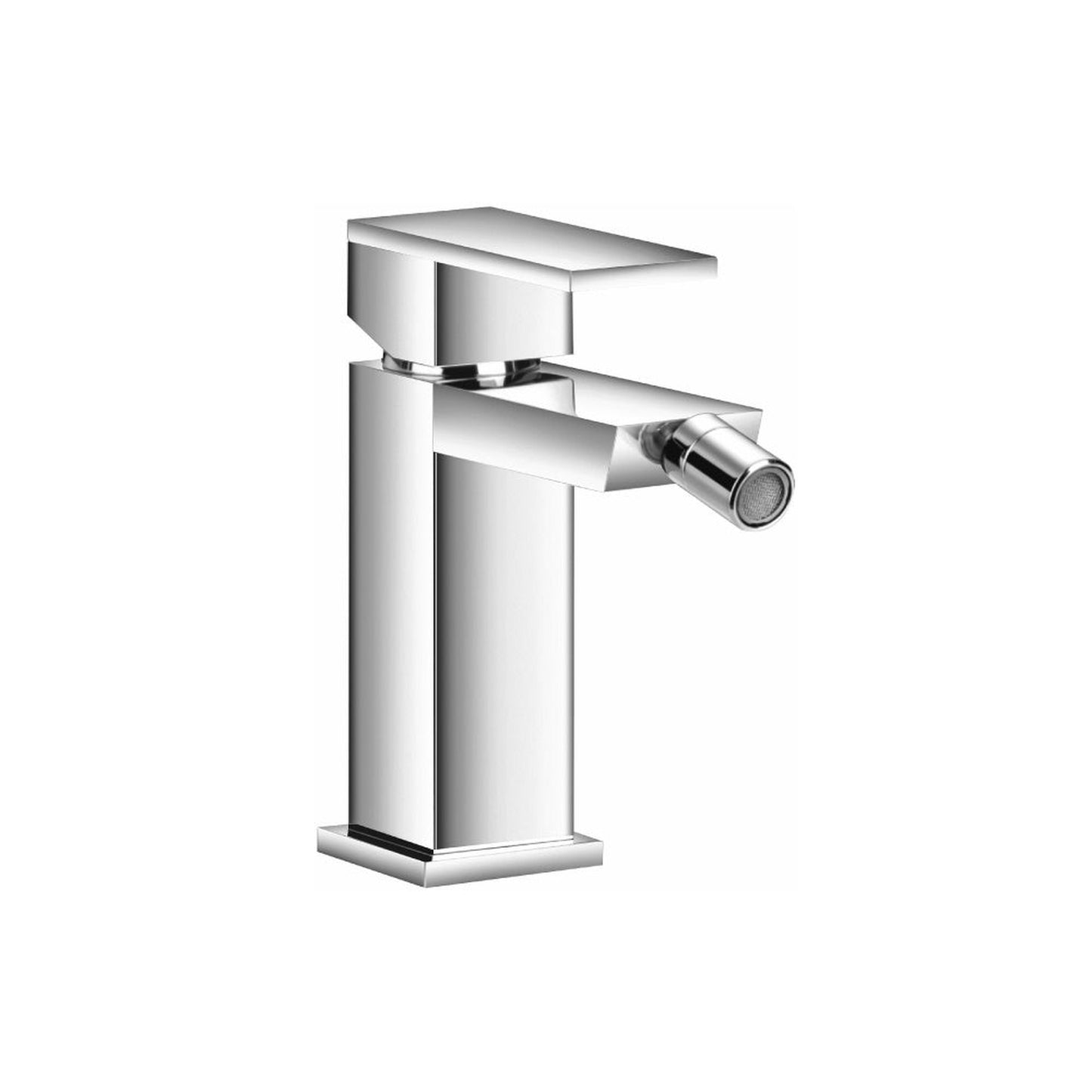 Flusso Faucets Serie 160 6" Single-Hole Brushed Nickel PVD Solid Brass Bidet Faucet With Drain