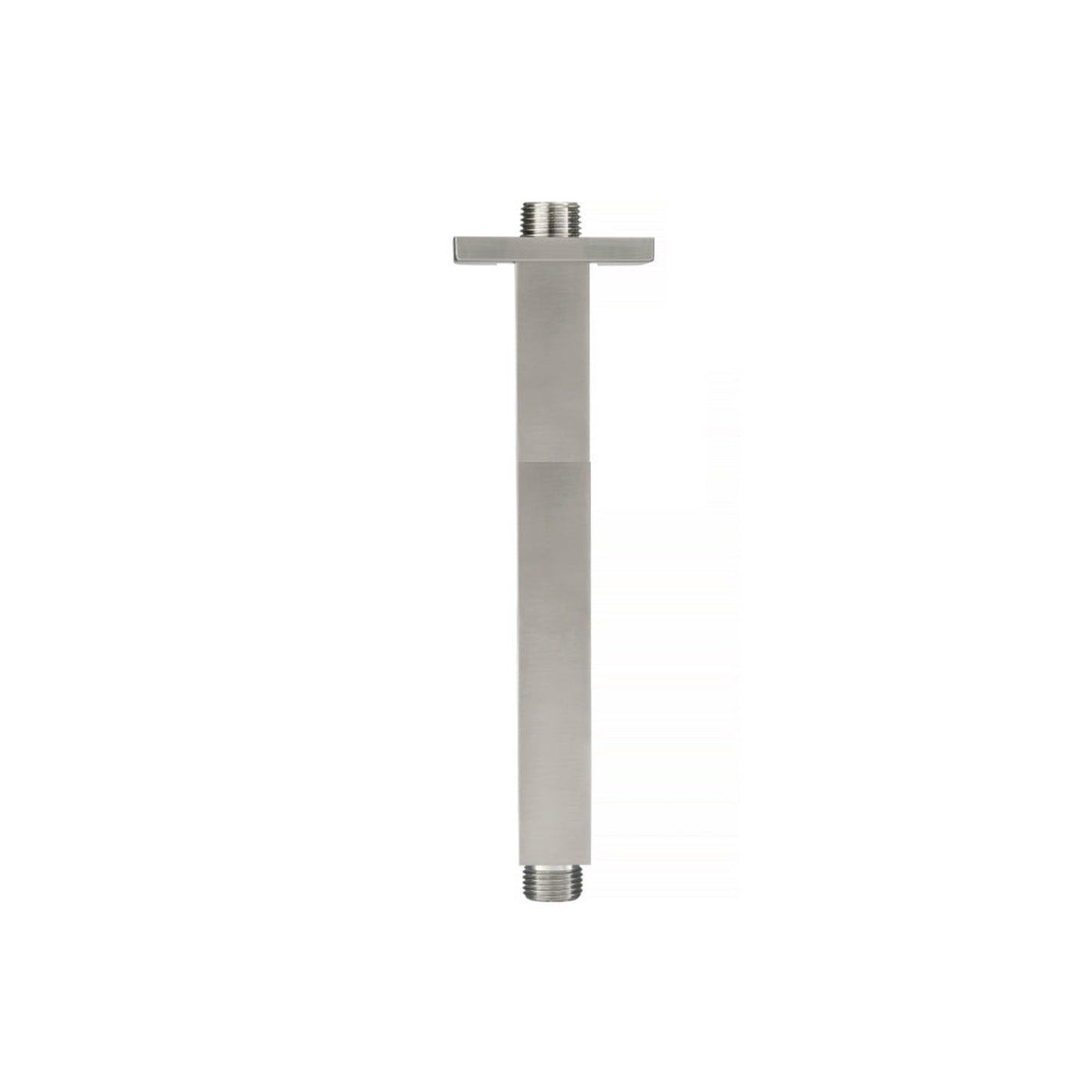Flusso Faucets Serie 160 8" Brushed Nickel PVD Solid Brass Ceiling-Mounted Shower Arm With Adjustable Sliding Flange