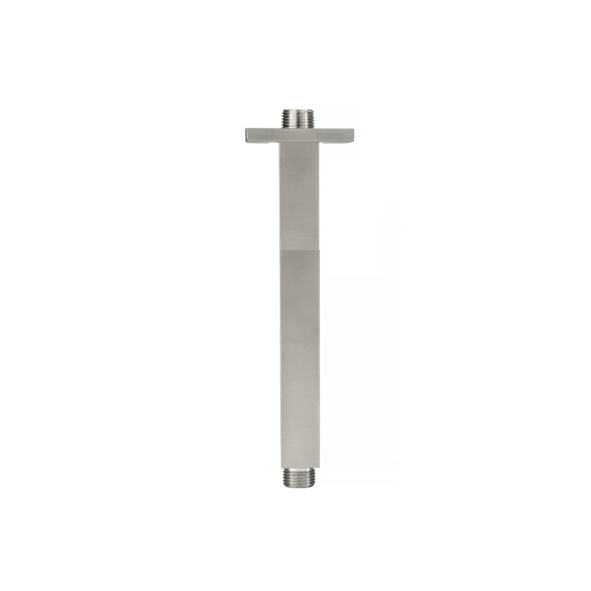 Flusso Faucets Serie 160 8" Brushed Nickel PVD Solid Brass Ceiling-Mounted Shower Arm With Adjustable Sliding Flange