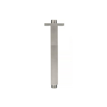 Flusso Faucets Serie 160 8" Brushed Nickel PVD Solid Brass Ceiling-Mounted Shower Arm With Adjustable Sliding Flange