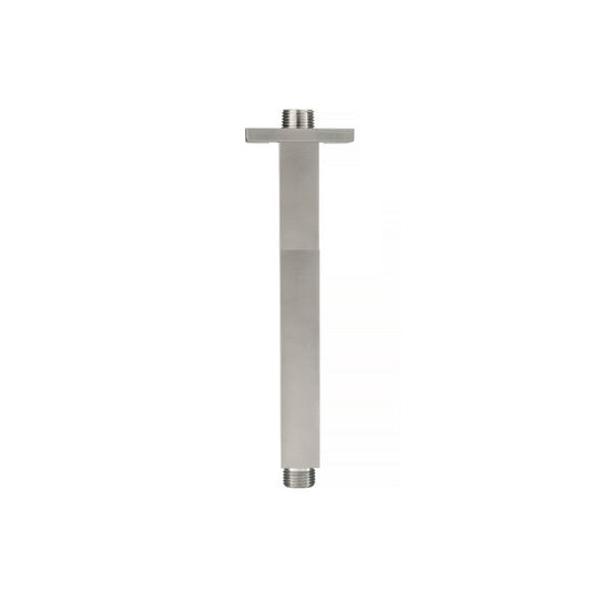 Flusso Faucets Serie 160 8" Brushed Nickel PVD Solid Brass Ceiling-Mounted Shower Arm With Adjustable Sliding Flange