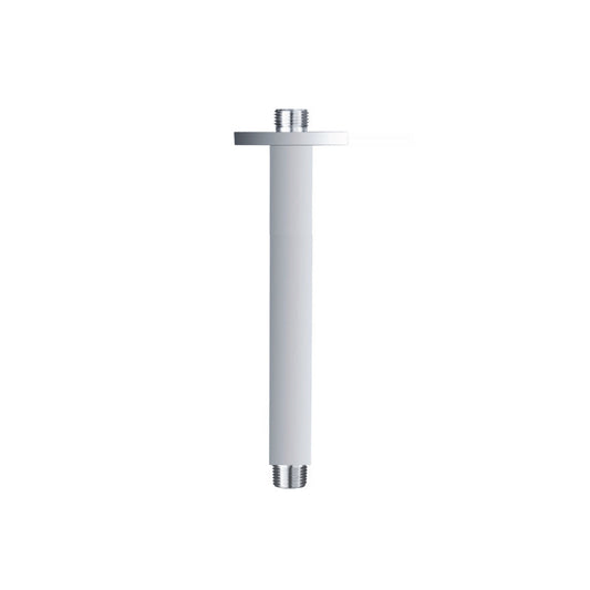 Flusso Faucets Serie 160 8" Chrome Solid Brass Ceiling-Mounted Shower Arm With Adjustable Sliding Flange