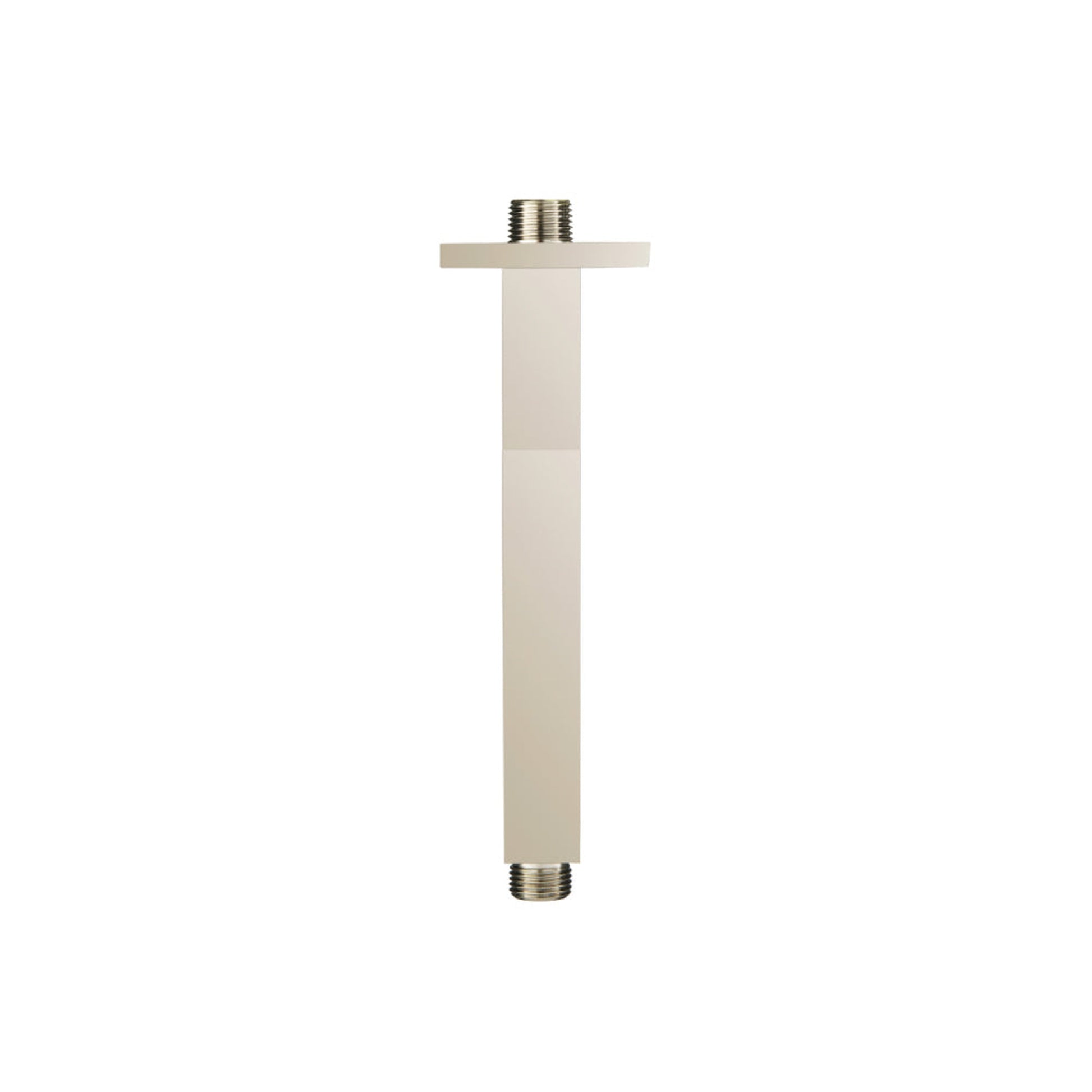 Flusso Faucets Serie 160 8" Polished Nickel PVD Solid Brass Ceiling-Mounted Shower Arm With Adjustable Sliding Flange