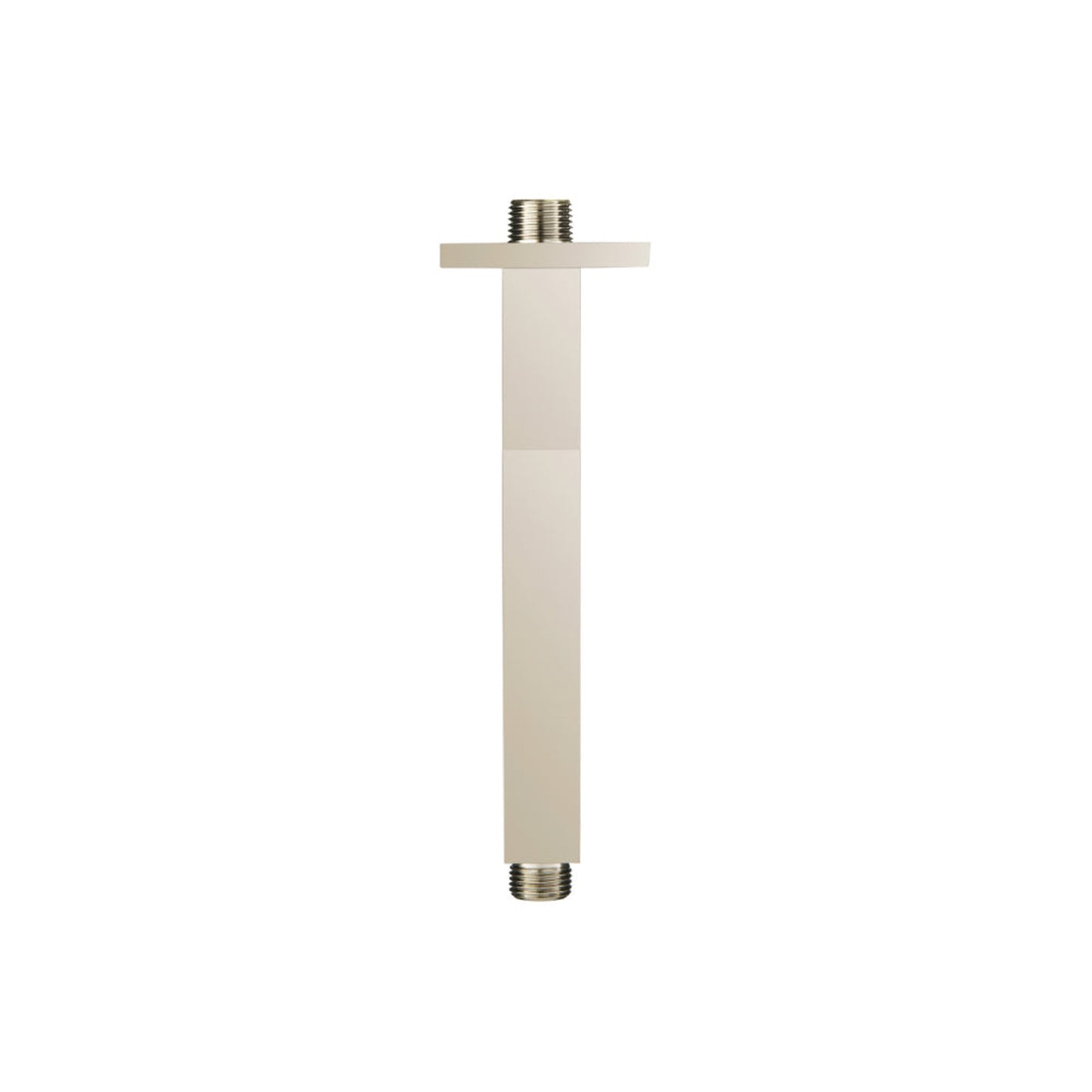 Flusso Faucets Serie 160 8" Satin Brass PVD Solid Brass Ceiling-Mounted Shower Arm With Adjustable Sliding Flange