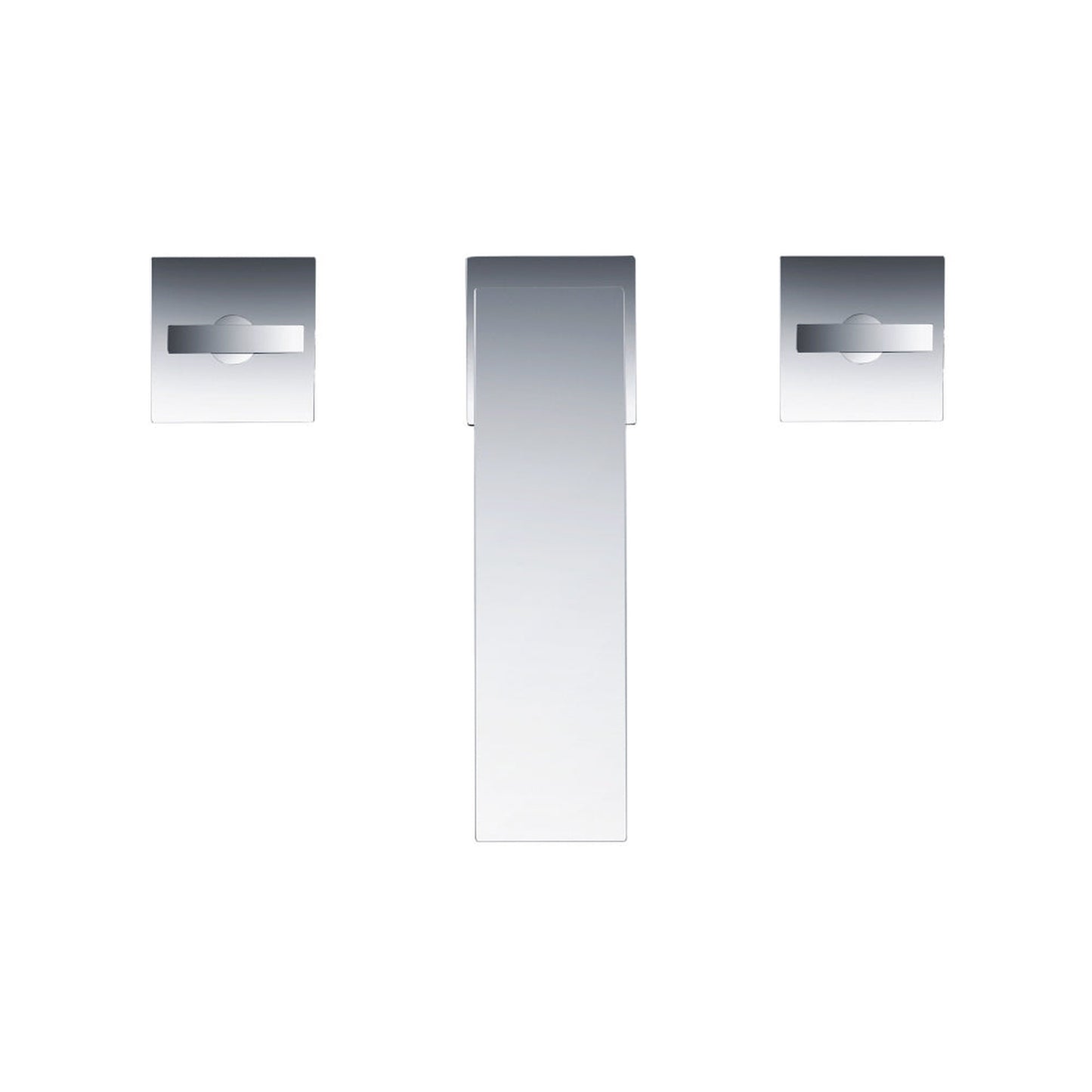 Flusso Faucets Serie 160 8" Three-Hole Brushed Nickel PVD Solid Brass Deck-Mounted Widespread Bathroom Sink Faucet With Overflow Pop-Up Drain