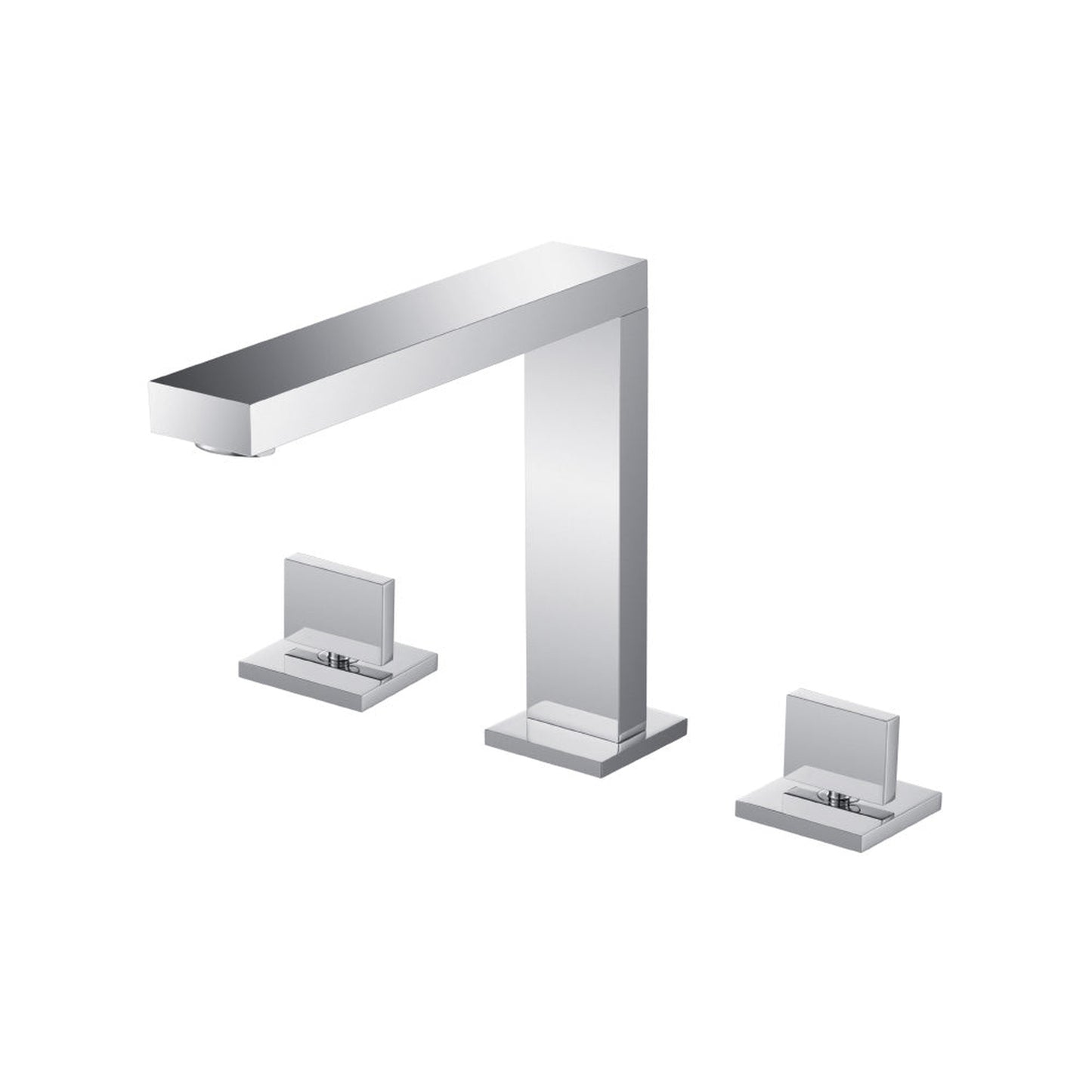 Flusso Faucets Serie 160 8" Three-Hole Chrome Solid Brass Deck-Mounted Roman Bathtub Faucet