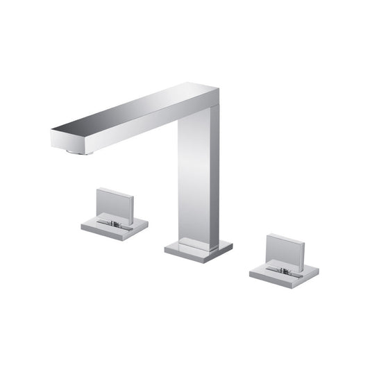 Flusso Faucets Serie 160 8" Three-Hole Chrome Solid Brass Deck-Mounted Roman Bathtub Faucet