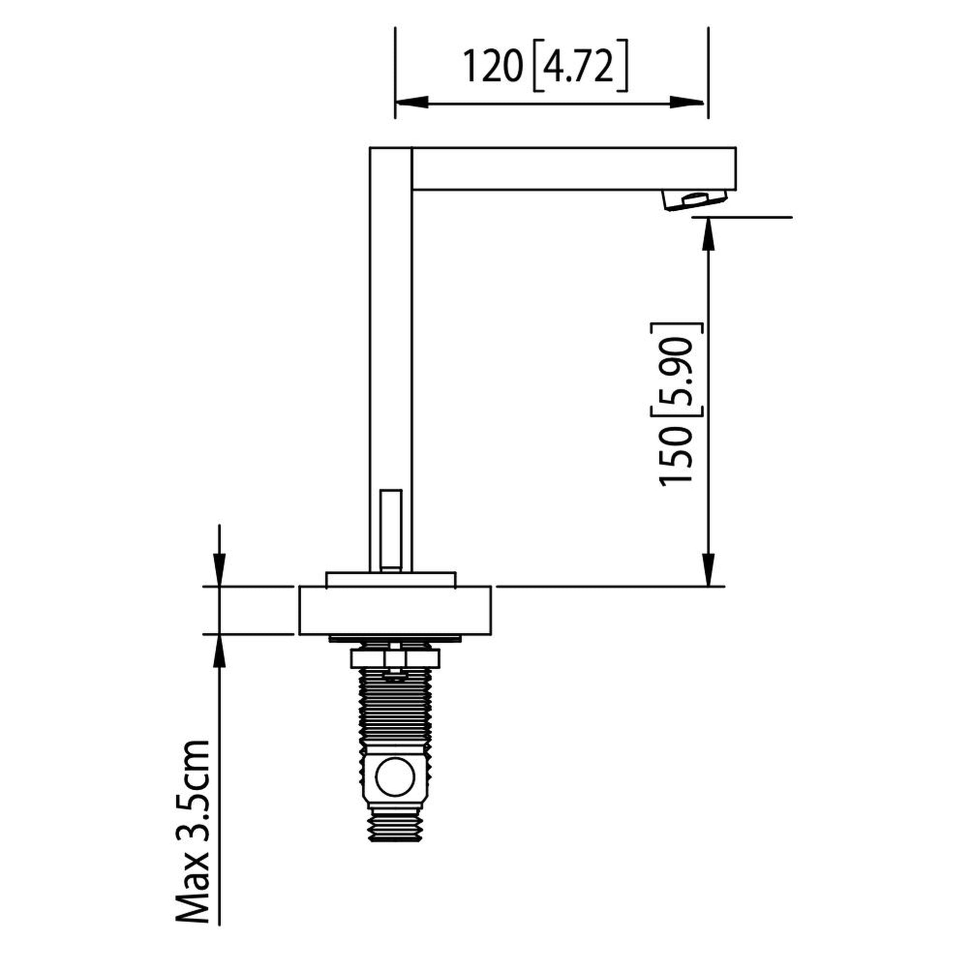 Flusso Faucets Serie 160 8" Three-Hole Chrome Solid Brass Deck-Mounted Widespread Bathroom Sink Faucet With Overflow Pop-Up Drain