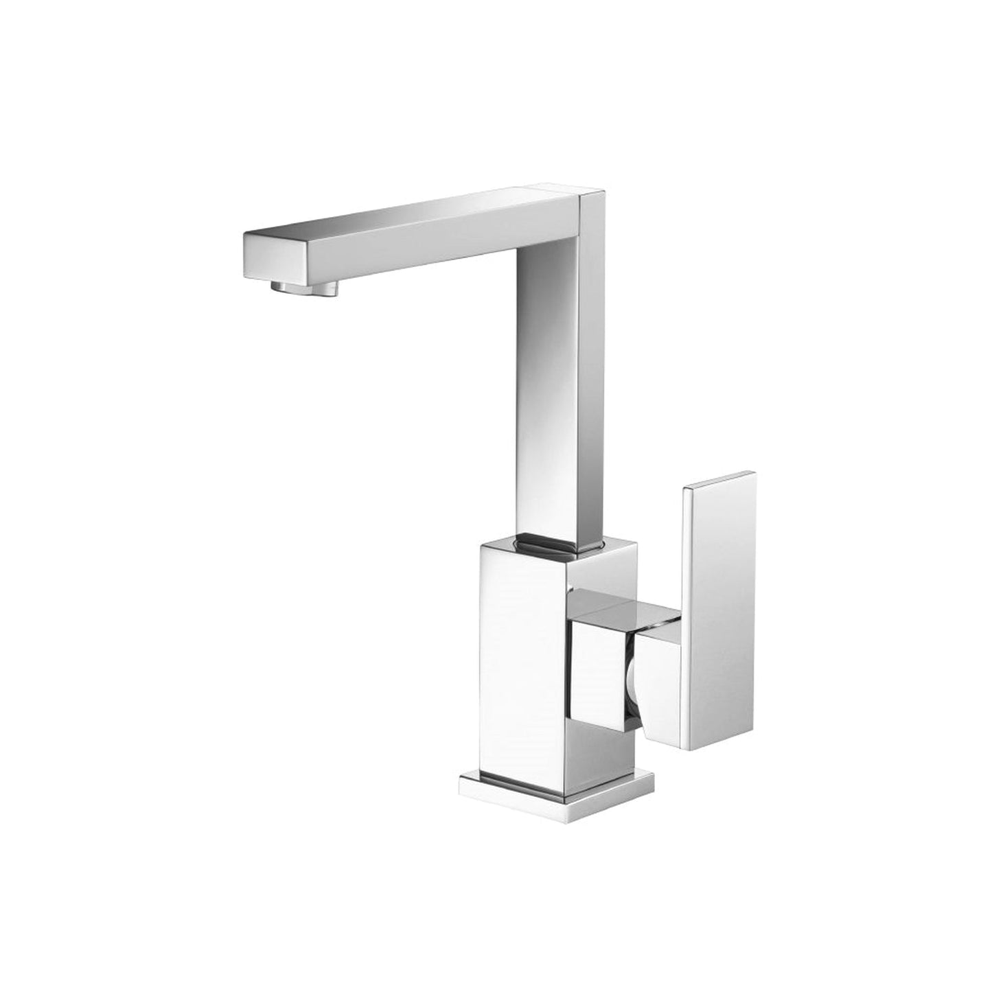 Flusso Faucets Serie 160 9" Single-Hole Polished Nickel PVD Solid Brass Deck-Mounted Bathroom Bar Sink Faucet With Swivel Spout