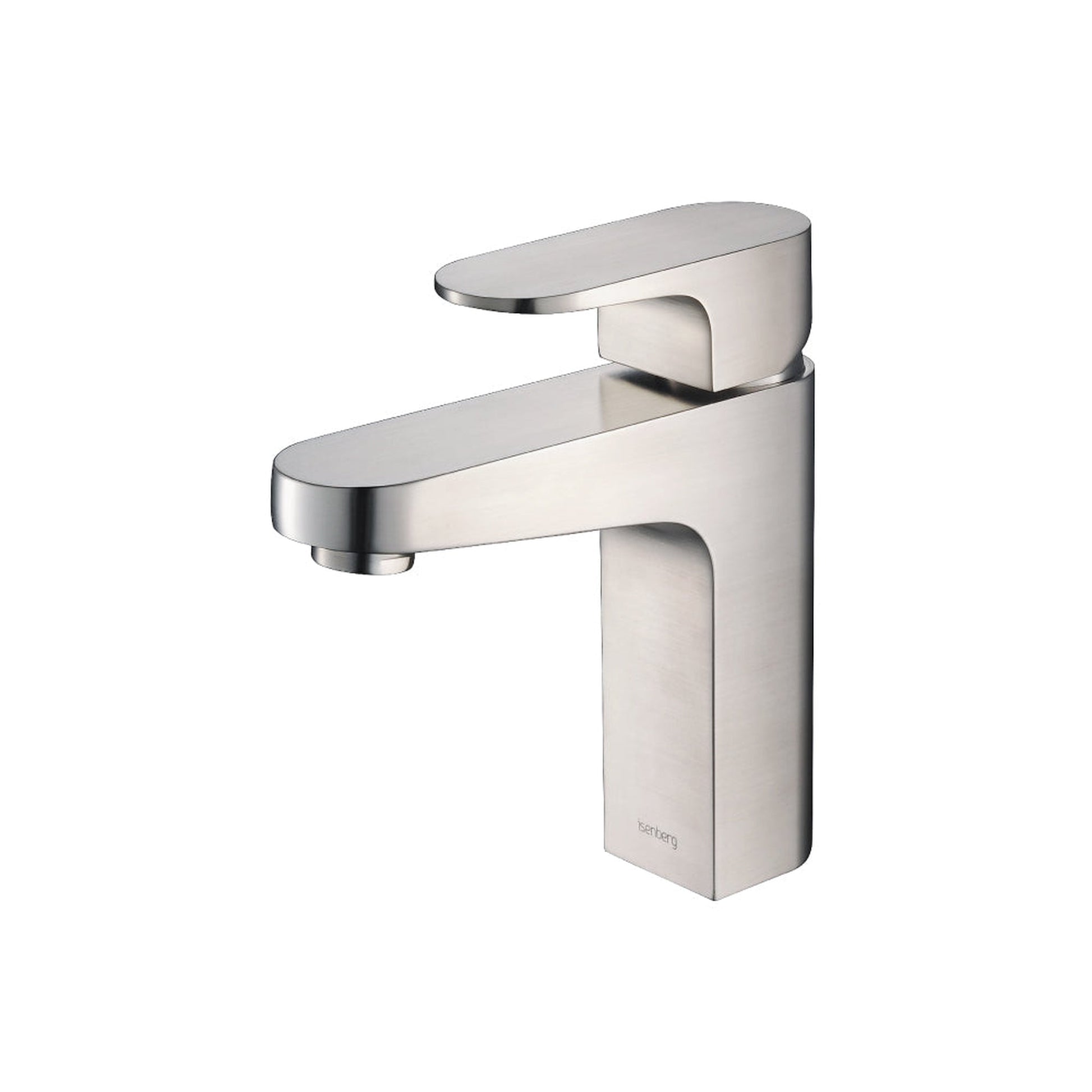 Flusso Faucets Serie 180 6" Single-Hole Brushed Nickel PVD Solid Brass Deck-Mounted Bathroom Sink Faucet With Drain
