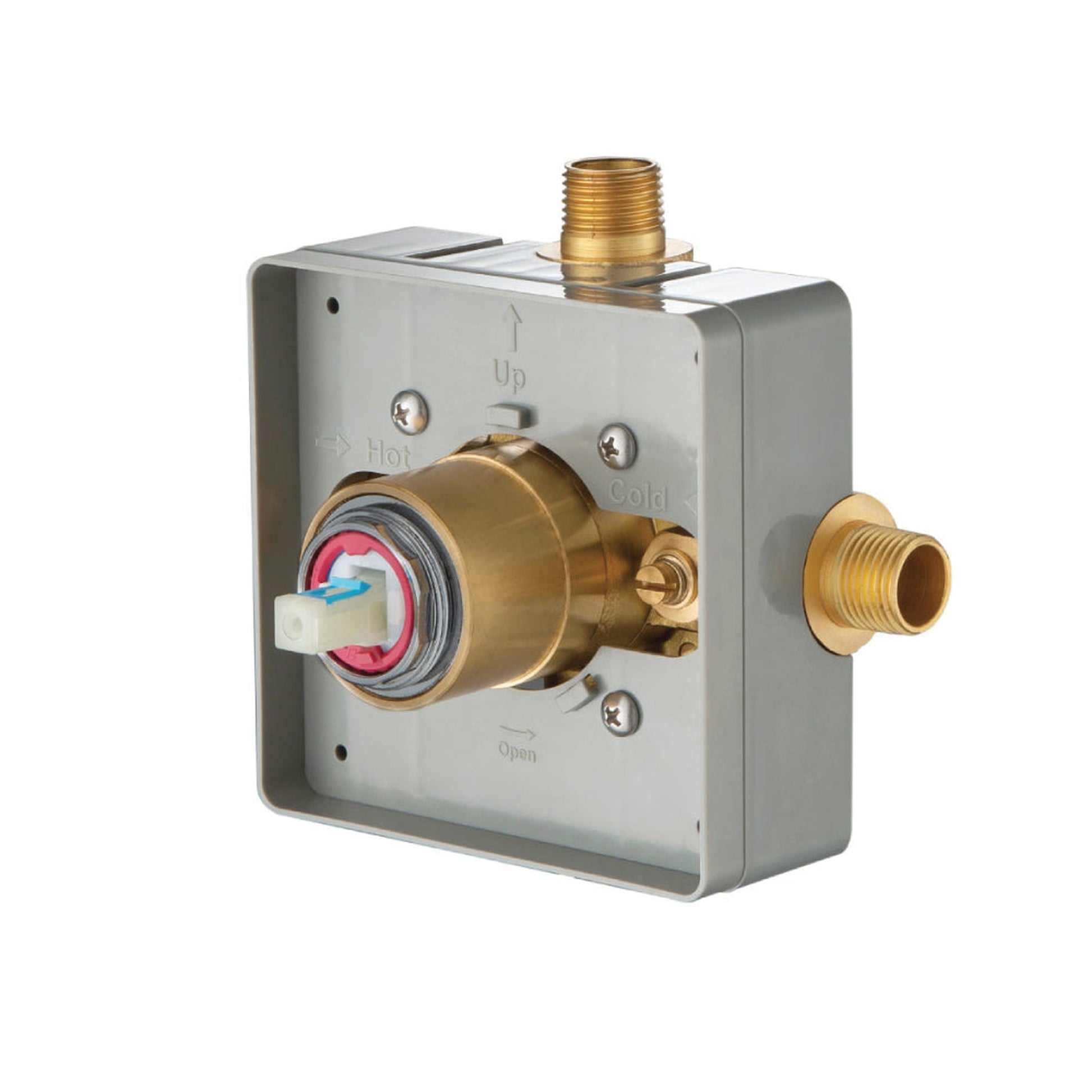 Flusso Faucets Serie 180 8" Brushed Nickel PVD Shower Trim Set With 1-Output Pressure Balance Valve