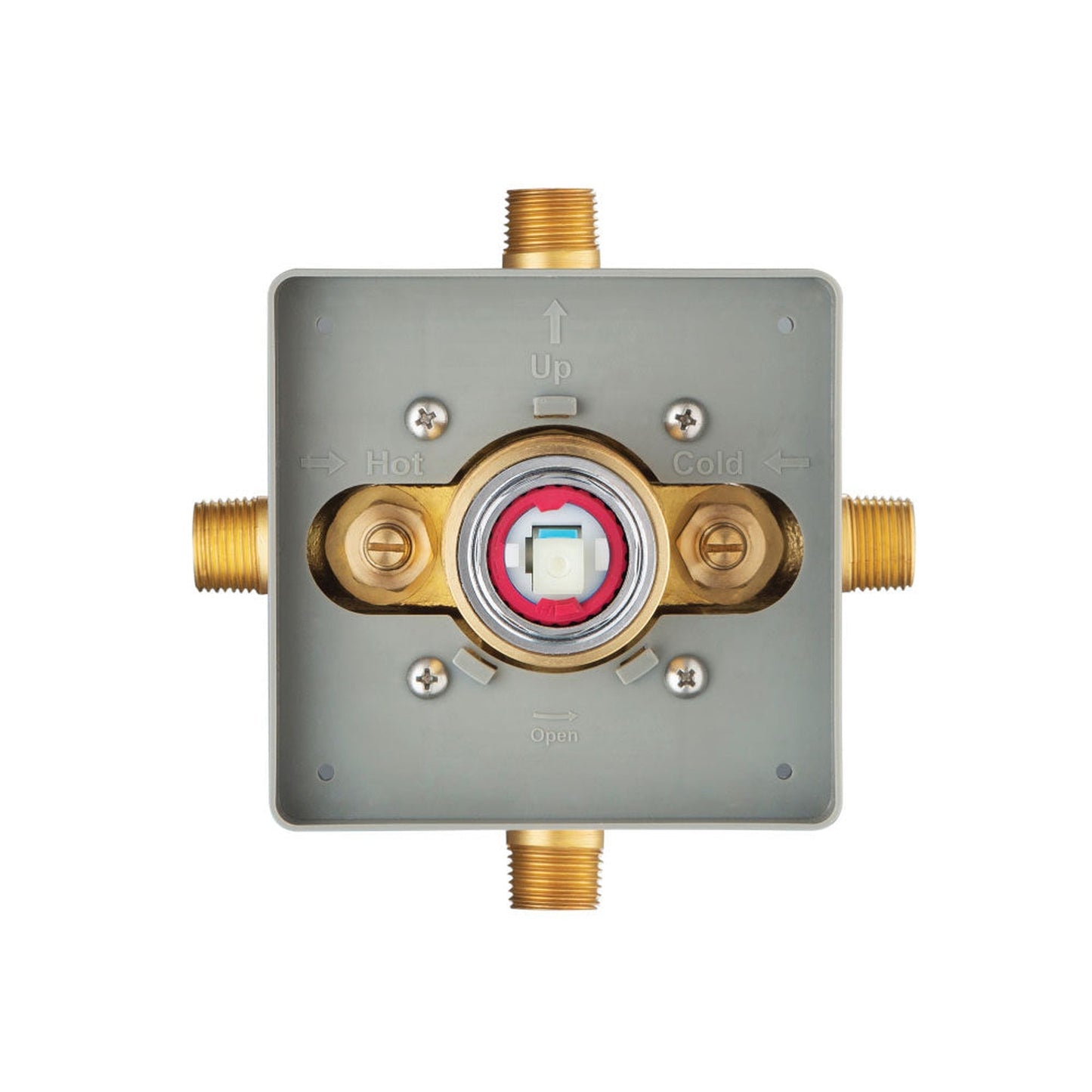 Flusso Faucets Serie 180 8" Brushed Nickel PVD Shower Trim Set With 1-Output Pressure Balance Valve