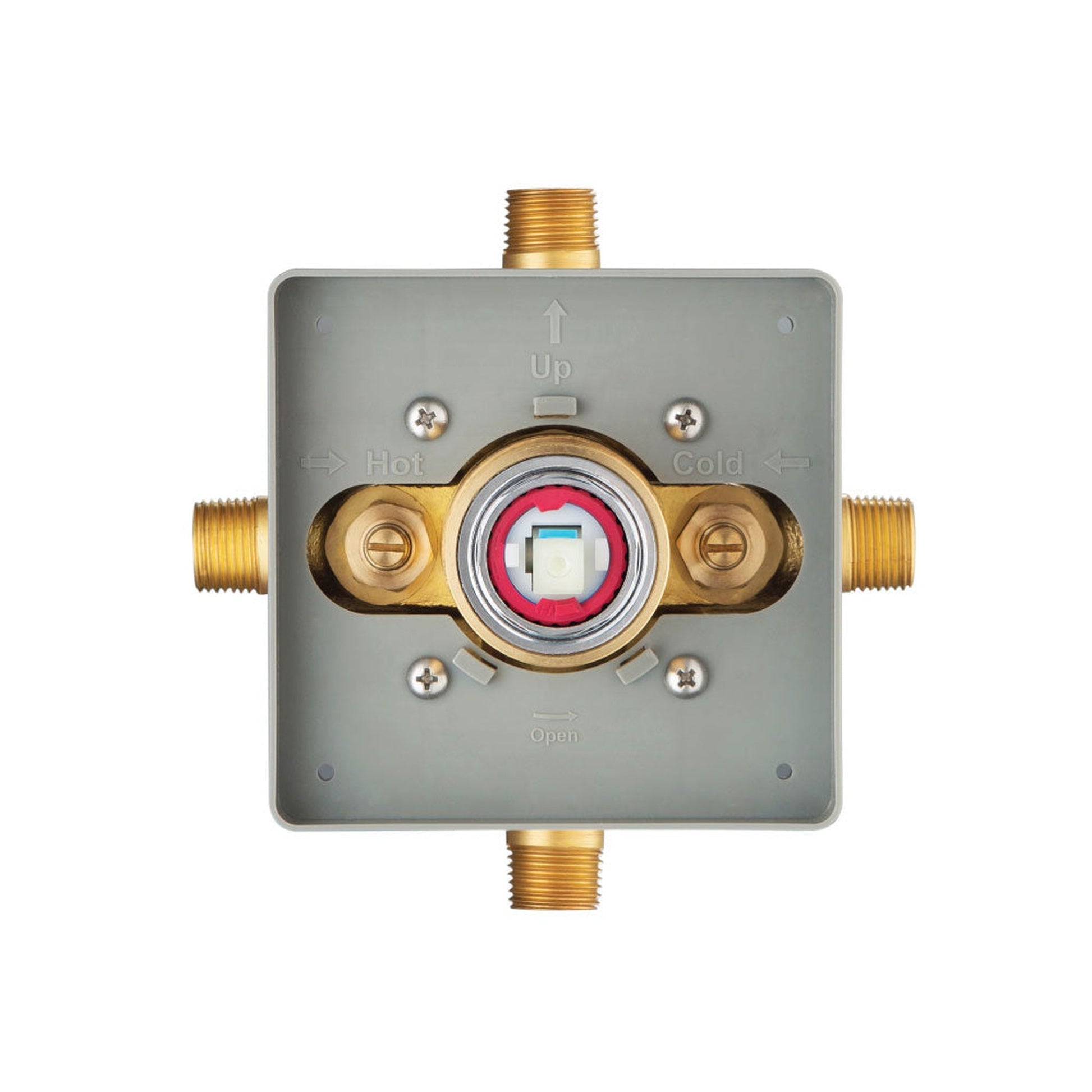 Flusso Faucets Serie 180 8" Brushed Nickel PVD Shower Trim Set With 1-Output Pressure Balance Valve