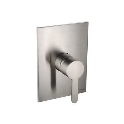 Flusso Faucets Serie 180 8" Brushed Nickel PVD Shower Trim Set With 1-Output Pressure Balance Valve