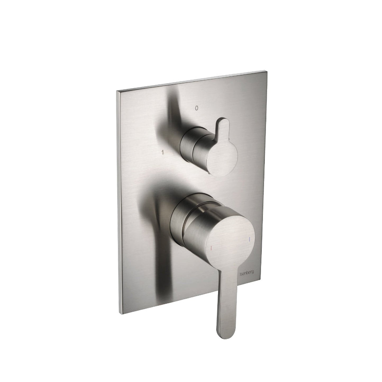 Flusso Faucets Serie 180 8" Brushed Nickel PVD Tub / Shower Trim Set With 2-Output Pressure Balance Valve and 2-Way Diverter