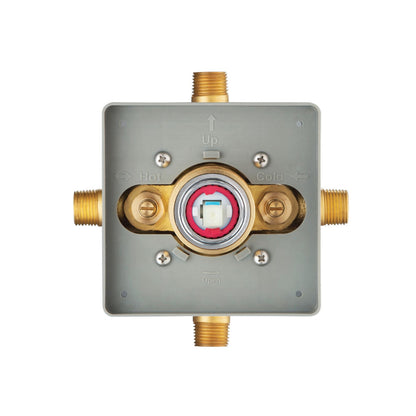 Flusso Faucets Serie 180 8" Chrome Shower Trim Set With 1-Output Pressure Balance Valve