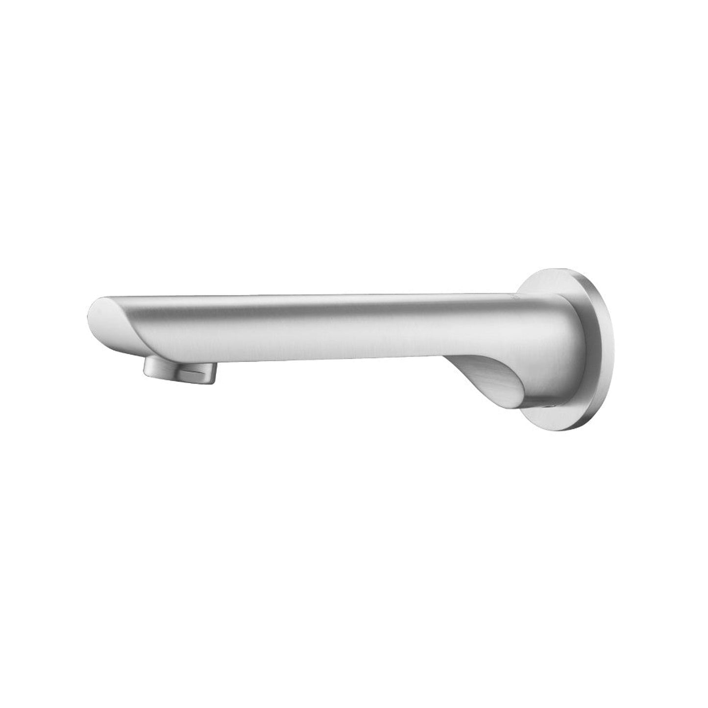 Flusso Faucets Serie 180 8" Single-Hole Chrome Solid Brass Wall-Mounted Non-Diverting Bathtub Spout